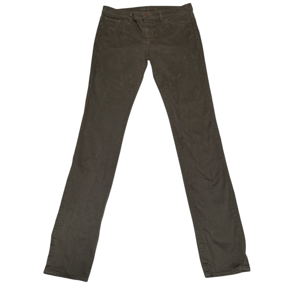 J Brand, The Pencil Leg Women's Pants Olive Brown Khaki, Made in USA